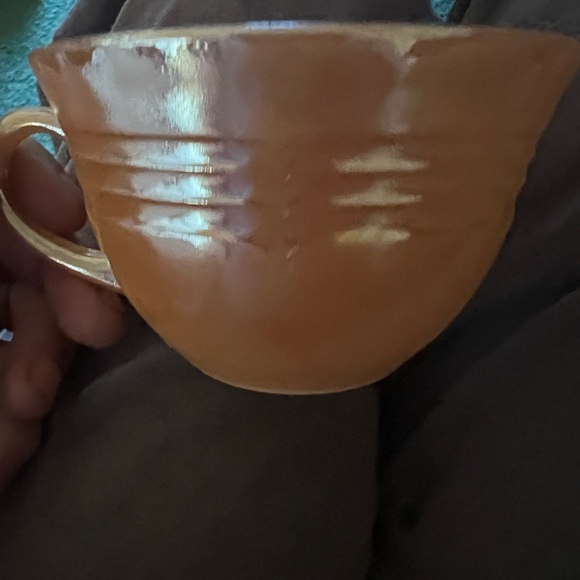 Fire King Oven Ware Peach Coffee/Tea Cup and Saucer Set Made in USA - Picture 3 of 6